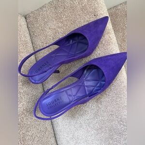 Journee Collection Women's Vibrant Purple Slingback Heels